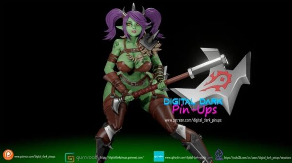 Orc Girl Archivo Stl Para Impresion 3D