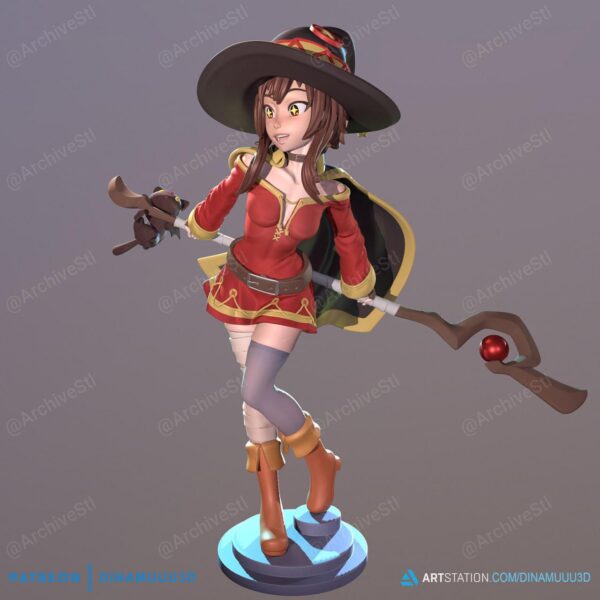Megumin Archivo Stl Obj Para Impresion 3D