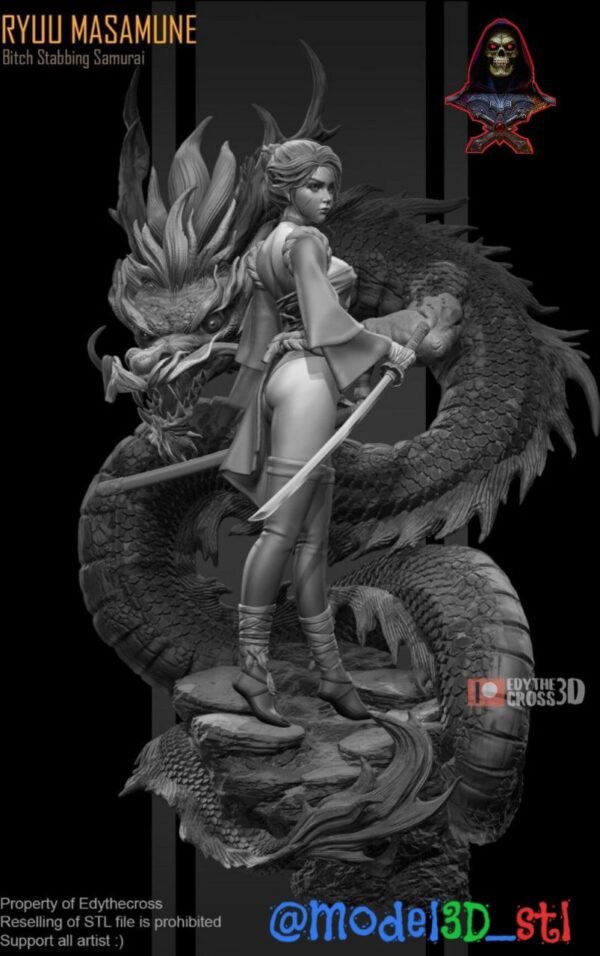 Ryuu Masamune Archivo Stl Obj Para Impresion 3D
