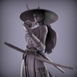 Samurai Woman 7Z Archivo Stl Obj Para Impresion 3D