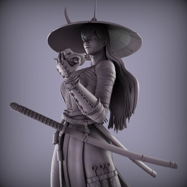 Samurai Woman 7Z Archivo Stl Obj Para Impresion 3D